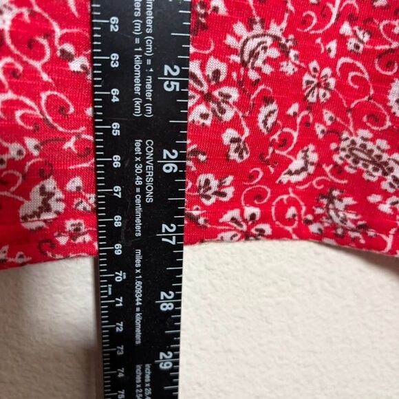 All In Love T-Shirt Women's Medium V-Neck Short Sleeve Boho Printed Casual Top - Picture 5 of 8